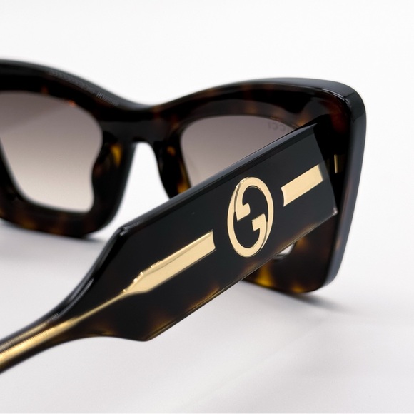 NEW GUCCI GG1552S 002 HAVANA GREY BUTTERFLY WOMEN  SUNGLASSES GUCCI - Picture 7 of 11